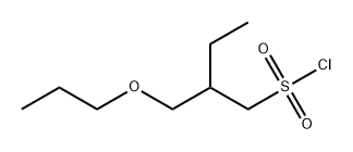 2-(丙氧基甲基)丁烷-1-磺酰氯, 1491927-22-0, 结构式