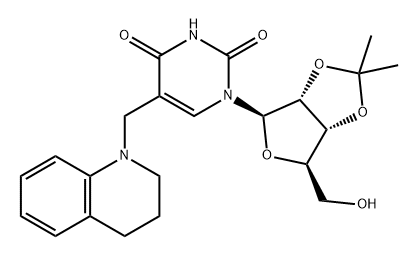 Uridine, 5-[(3,4-dihydro-1(2H)-quinolinyl)methyl]-2',3'-O-(1-methylethylidene)-