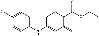 ethyl 4-[(4-chlorophenyl)amino]-6-methyl-2-oxocyclohex-3-ene-1-carboxylate|