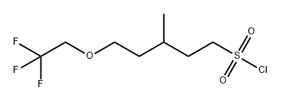 1-Pentanesulfonyl chloride, 3-methyl-5-(2,2,2-trifluoroethoxy)- Struktur