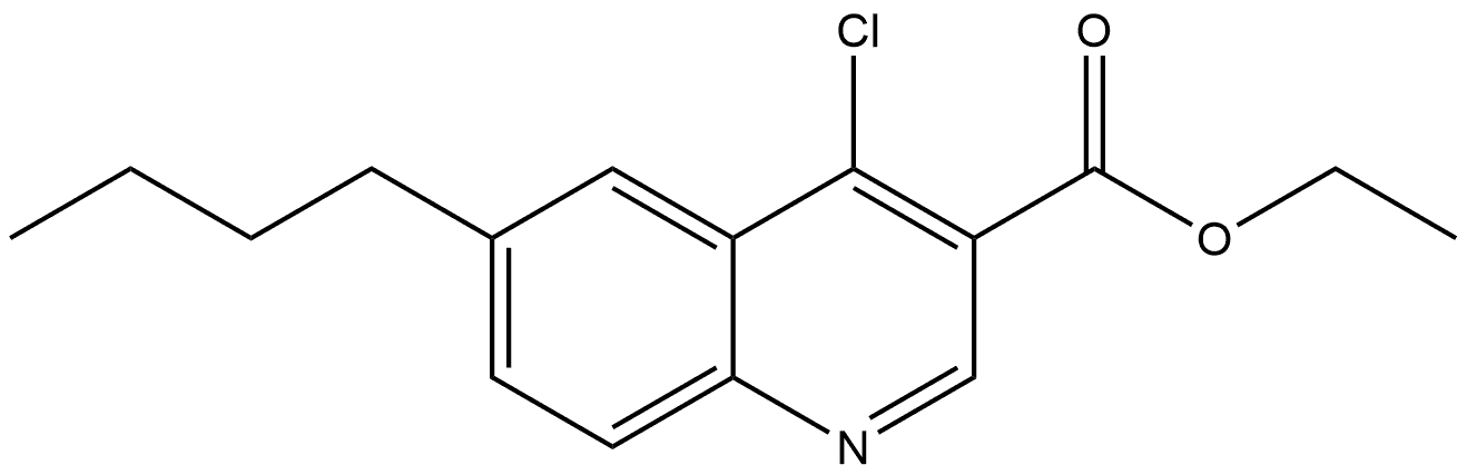 Ethyl 6-butyl-4-chloro-3-quinolinecarboxylate Structure