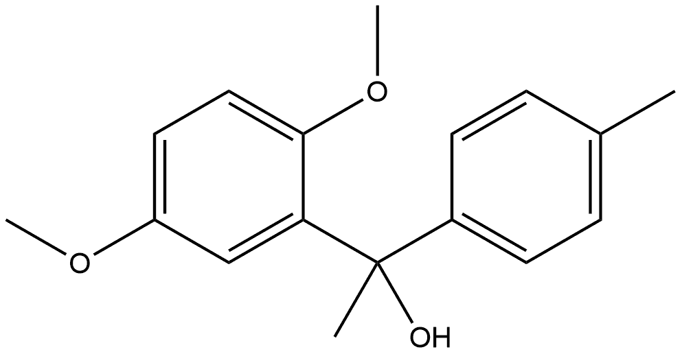 2,5-Dimethoxy-α-methyl-α-(4-methylphenyl)benzenemethanol Structure