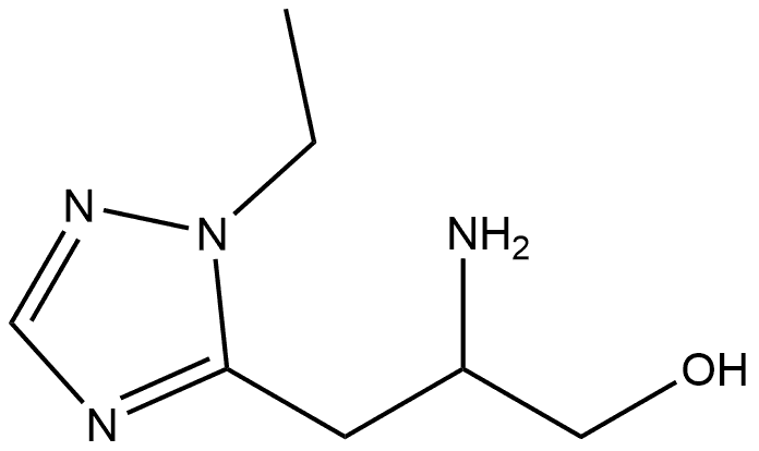 2-氨基-3-(1-乙基-1H-1,2,4-三唑-5-基)丙醇,1493088-78-0,结构式