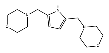 Morpholine, 4,4'-[1H-pyrrole-2,5-diylbis(methylene)]bis- (9CI) Struktur