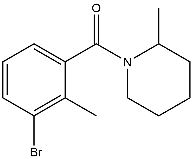 (3-Bromo-2-methylphenyl)(2-methyl-1-piperidinyl)methanone Structure