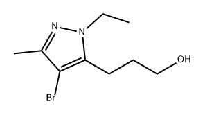 1H-Pyrazole-5-propanol, 4-bromo-1-ethyl-3-methyl- Struktur