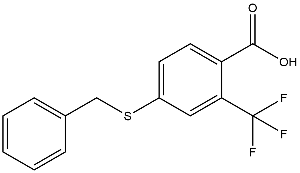 4-[(Phenylmethyl)thio]-2-(trifluoromethyl)benzoic acid Structure