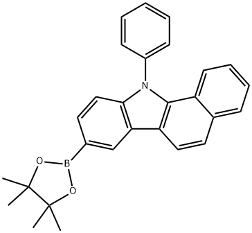 11-PHENYL-8-(4,4,5,5-TETRAMETHYL-1,3,2-DIOXABOROLAN-2-YL)-11H-BENZO[A]CARBAZOLE, 1493715-55-1, 结构式