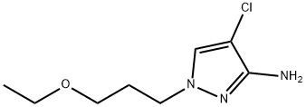1H-Pyrazol-3-amine, 4-chloro-1-(3-ethoxypropyl)- 化学構造式
