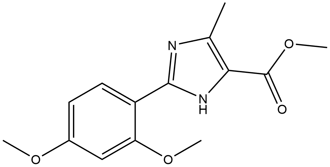 2-(2,4-二甲氧基苯基)-5-甲基-1H-咪唑-4-甲酸甲酯, 1493778-95-2, 结构式