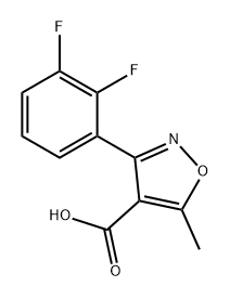 3-(2,3-二氟苯基)-5-甲基异噁唑-4-羧酸,1494042-42-0,结构式