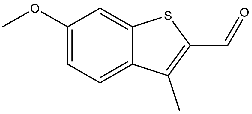 6-methoxy-3-methylbenzo[b]thiophene-2-carbaldehyde 结构式