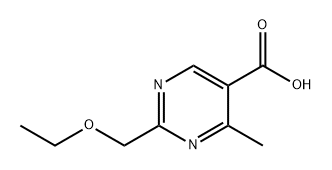 5-Pyrimidinecarboxylic acid, 2-(ethoxymethyl)-4-methyl- Struktur