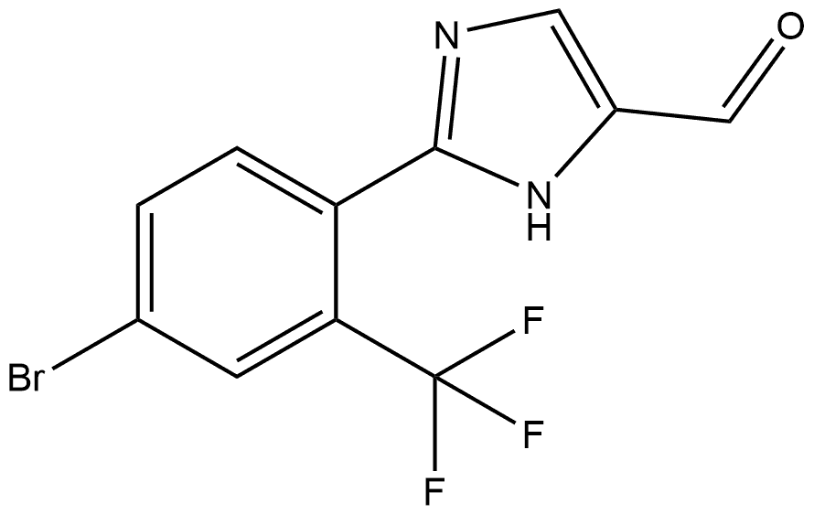 2-[4-Bromo-2-(trifluoromethyl)phenyl]-1H-imidazole-5-carbaldehyde Struktur