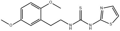 Thiourea, N-[2-(2,5-dimethoxyphenyl)ethyl]-N'-2-thiazolyl- Structure