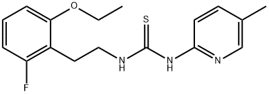 Thiourea, N-[2-(2-ethoxy-6-fluorophenyl)ethyl]-N'-(5-methyl-2-pyridinyl)- Structure