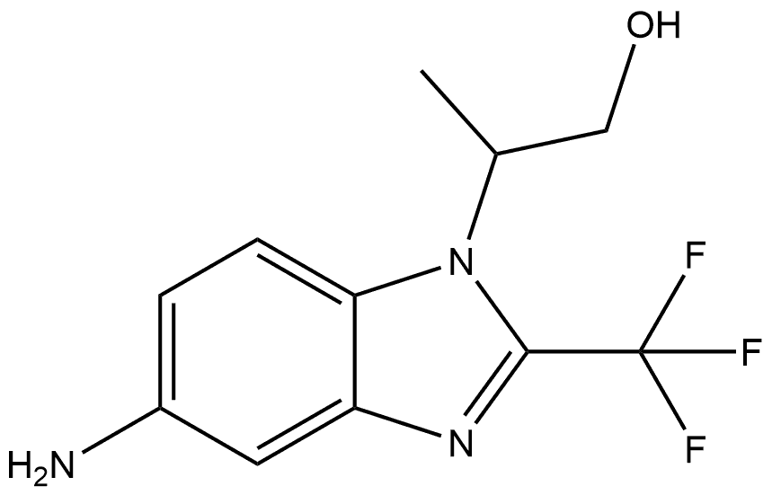 2-[5-amino-2-(trifluoromethyl)-1H-1,3-benzodiazol-1-yl]propan-1-ol Structure