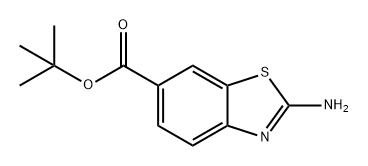 6-Benzothiazolecarboxylic acid, 2-amino-, 1,1-dimethylethyl ester Struktur