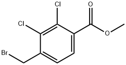Benzoic acid, 4-(bromomethyl)-2,3-dichloro-, methyl ester 化学構造式