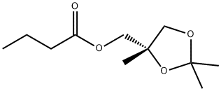 Butanoic acid, [(4S)-2,2,4-trimethyl-1,3-dioxolan-4-yl]methyl ester Struktur