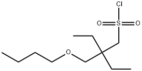 1-Butanesulfonyl chloride, 2-(butoxymethyl)-2-ethyl- 化学構造式
