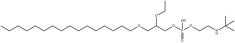 Rac-1-o-hexadecyl-2-o-ethylglycero-3-phospho-N-tert-butylethanolamine 结构式