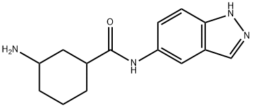 Cyclohexanecarboxamide, 3-amino-N-1H-indazol-5-yl- Structure