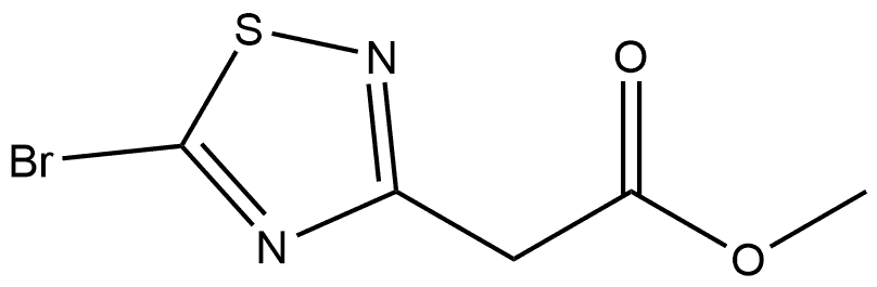 Methyl 5-bromo-1,2,4-thiadiazole-3-acetate 化学構造式