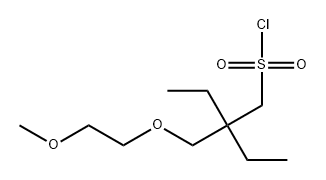 1-Butanesulfonyl chloride, 2-ethyl-2-[(2-methoxyethoxy)methyl]- 化学構造式