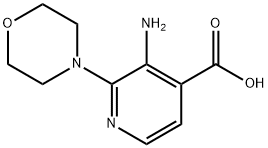 4-Pyridinecarboxylic acid, 3-amino-2-(4-morpholinyl)- Struktur