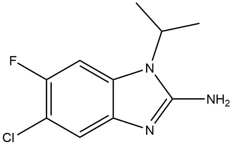 5-Chloro-6-fluoro-1-(1-methylethyl)-1H-benzimidazol-2-amine Structure