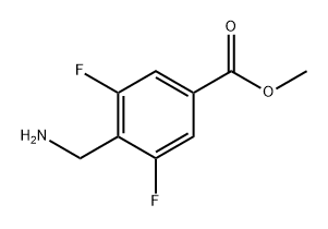 Benzoic acid, 4-(aminomethyl)-3,5-difluoro-, methyl ester Structure