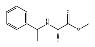 L-Alanine, N-(1-phenylethyl)-, methyl ester 化学構造式