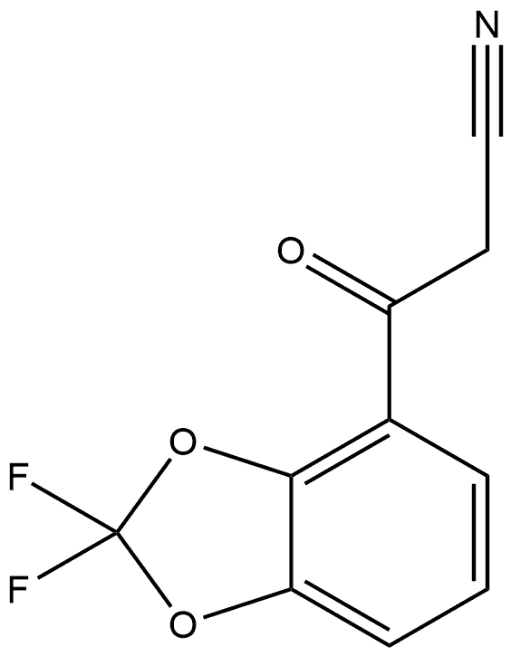 1,3-Benzodioxole-4-propanenitrile, 2,2-difluoro-β-oxo- Structure