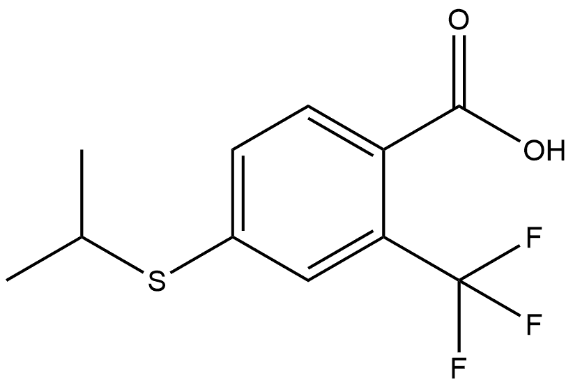 4-[(1-Methylethyl)thio]-2-(trifluoromethyl)benzoic acid Structure