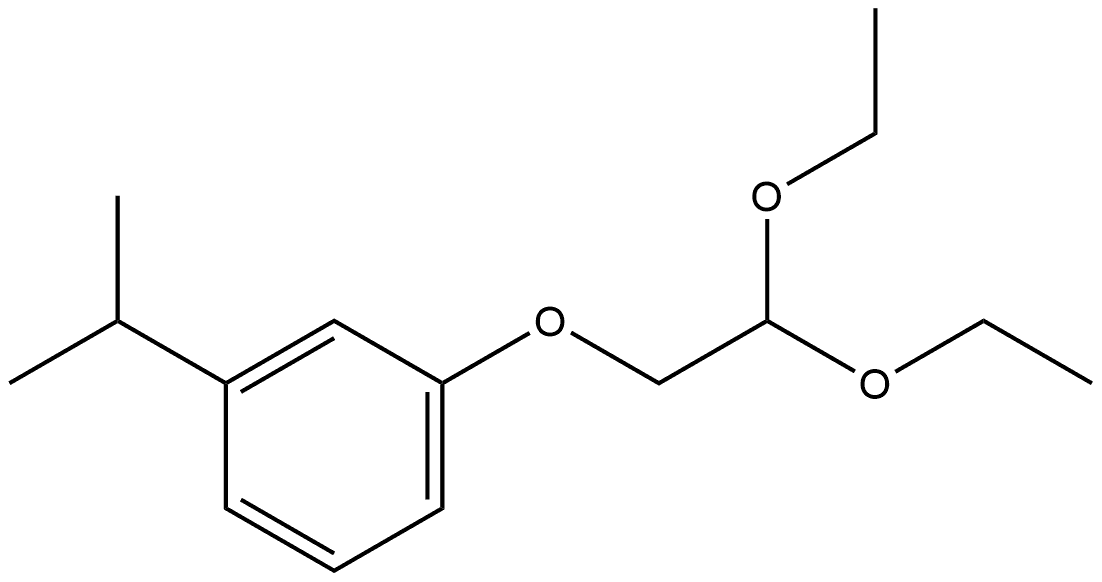 1-(2,2-Diethoxyethoxy)-3-(1-methylethyl)benzene 化学構造式