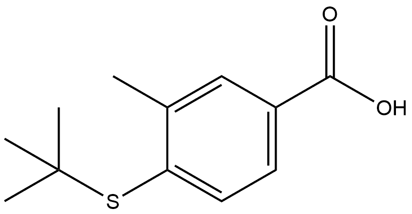 4-[(1,1-Dimethylethyl)thio]-3-methylbenzoic acid,1498219-77-4,结构式