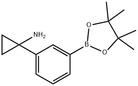 1-(3-(4,4,5,5-四甲基-1,3,2-二氧硼杂环戊烷-2-基)苯基)环丙烷胺 结构式