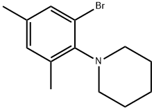 1-(2-Bromo-4,6-dimethylphenyl)piperidine Structure