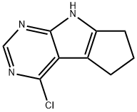 Cyclopenta[4,5]pyrrolo[2,3-d]pyrimidine, 4-chloro-5,6,7,8-tetrahydro- Structure