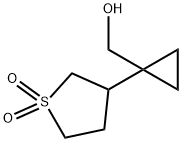 Cyclopropanemethanol, 1-(tetrahydro-1,1-dioxido-3-thienyl)- Struktur