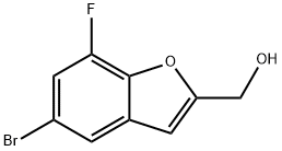 5-Bromo-7-fluoro-2-(hydroxymethyl)benzofuran 结构式