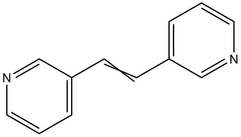 Pyridine, 3,3'-(1,2-ethenediyl)bis-, (E)- Structure