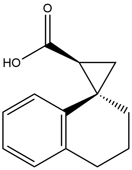REL-(1R,2S)-3′,4′-二氢螺[环丙烷-1,1′(2′H)-萘]-2-羧酸,1499188-88-3,结构式