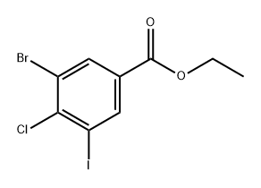 Benzoic acid, 3-bromo-4-chloro-5-iodo-, ethyl ester 化学構造式