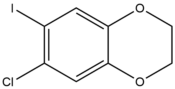6-Chloro-2,3-dihydro-7-iodo-1,4-benzodioxin Structure