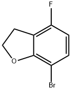 Benzofuran, 7-bromo-4-fluoro-2,3-dihydro- 化学構造式