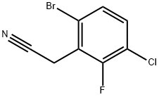6-Bromo-3-chloro-2-fluorophenylacetonitrile Structure