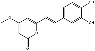 2H-Pyran-2-one, 6-[2-(3,4-dihydroxyphenyl)ethenyl]-4-methoxy-, (E)- (9CI) Struktur
