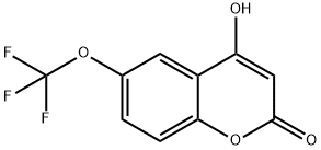 2H-1-Benzopyran-2-one, 4-hydroxy-6-(trifluoromethoxy)- 化学構造式